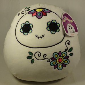 Squishmallows Glixa 12" Plush White 2021 Calavera Day of the Dead Sugar Skull